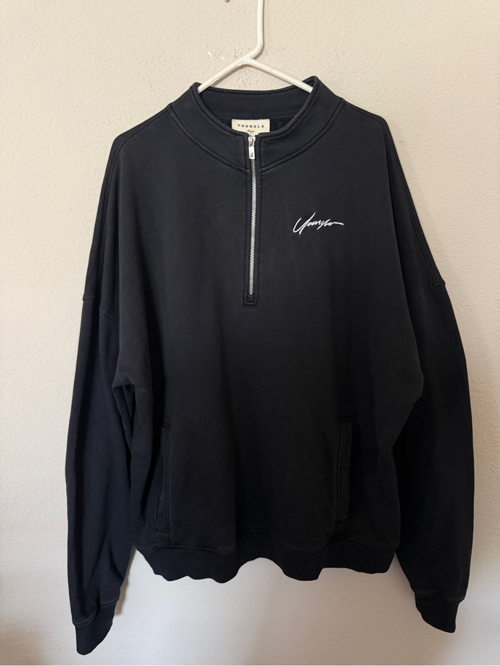 YoungLA #520 Sunday Quarter Zip - Black